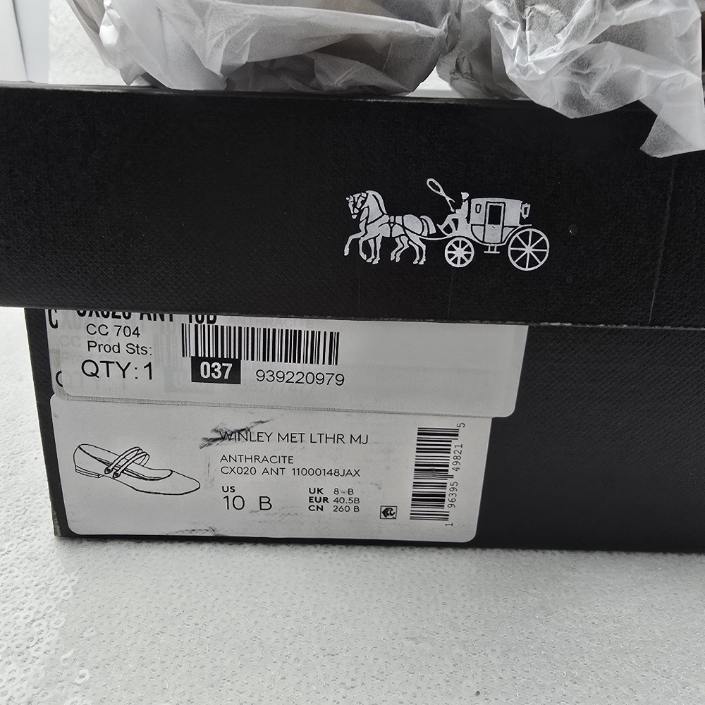 Coach Metallic Leather Winley Mary Jane Women's sz 10 - Picture 13 of 16